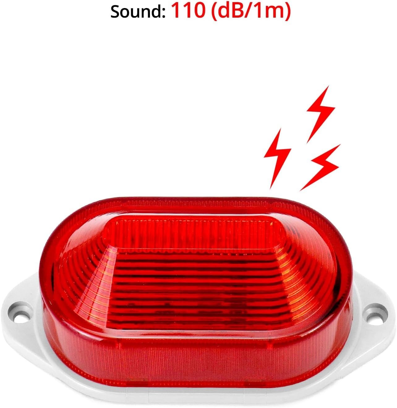 AC110V – 120V Industrial Strobe Siren Alarm Warning Light – Red – 110 dB Loud So