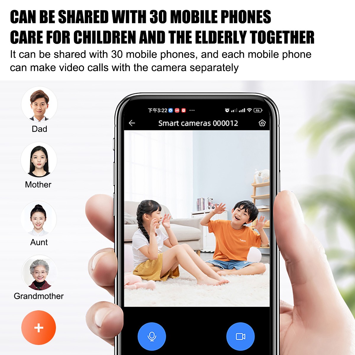 1080P Camera Wireless Wifi Home Security DVR Night Vision Two-Way video Baby Cam
