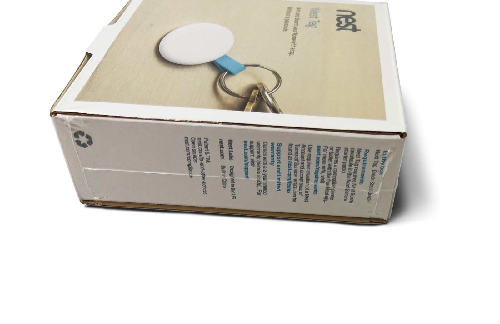 Nest H13000ES Tag The Easiest Way to arm and Disarm. Without a passcode, White