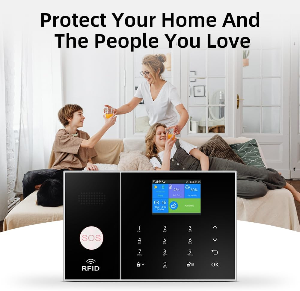 Wireless Home Alarm System, DIY Wifi Alarm System for Home Security with APP Ale