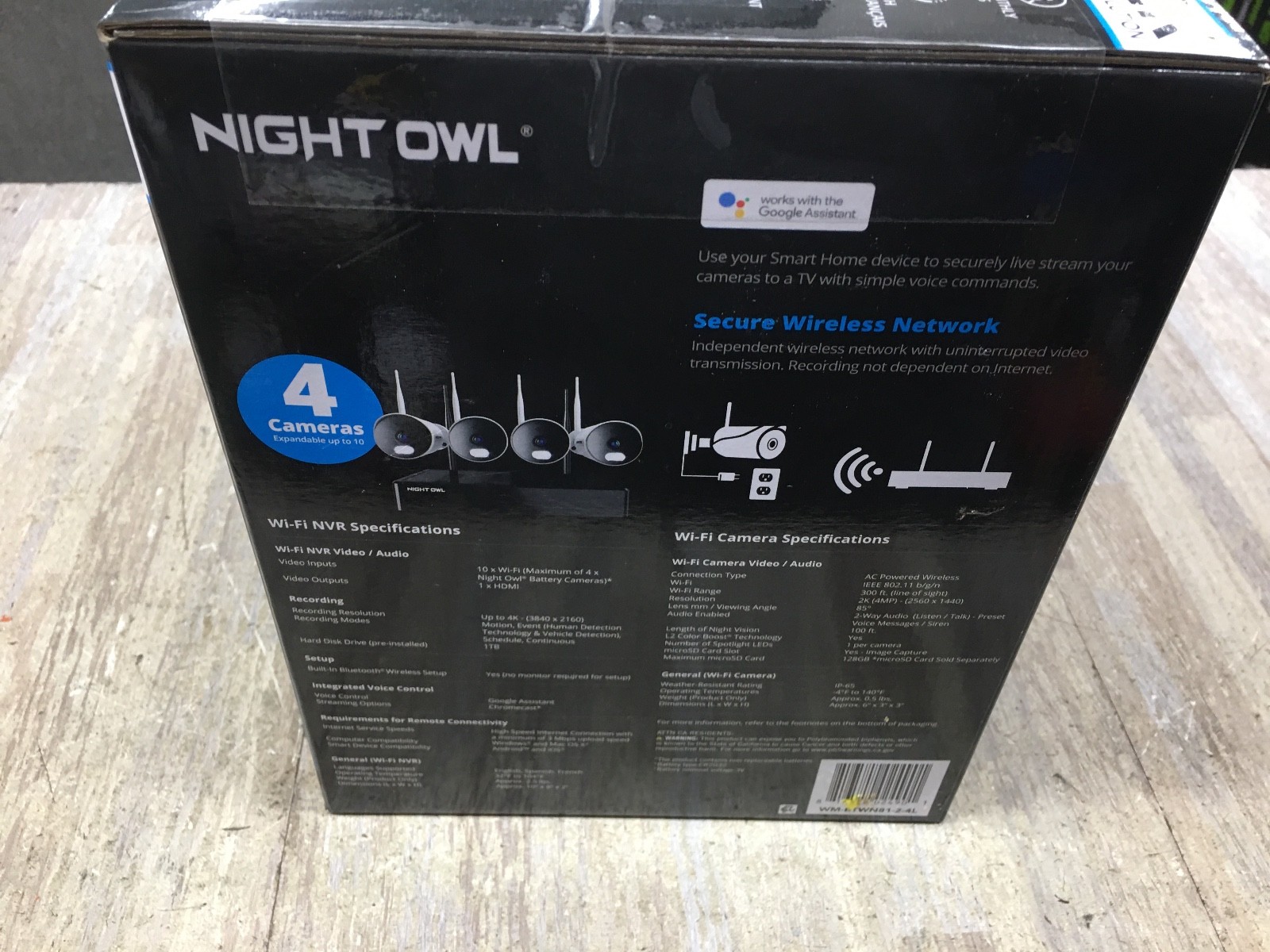 Night Owl Wi-Fi Security System W/4 Cameras & 1TB Hard Drive WM-BTWN81-2-4L