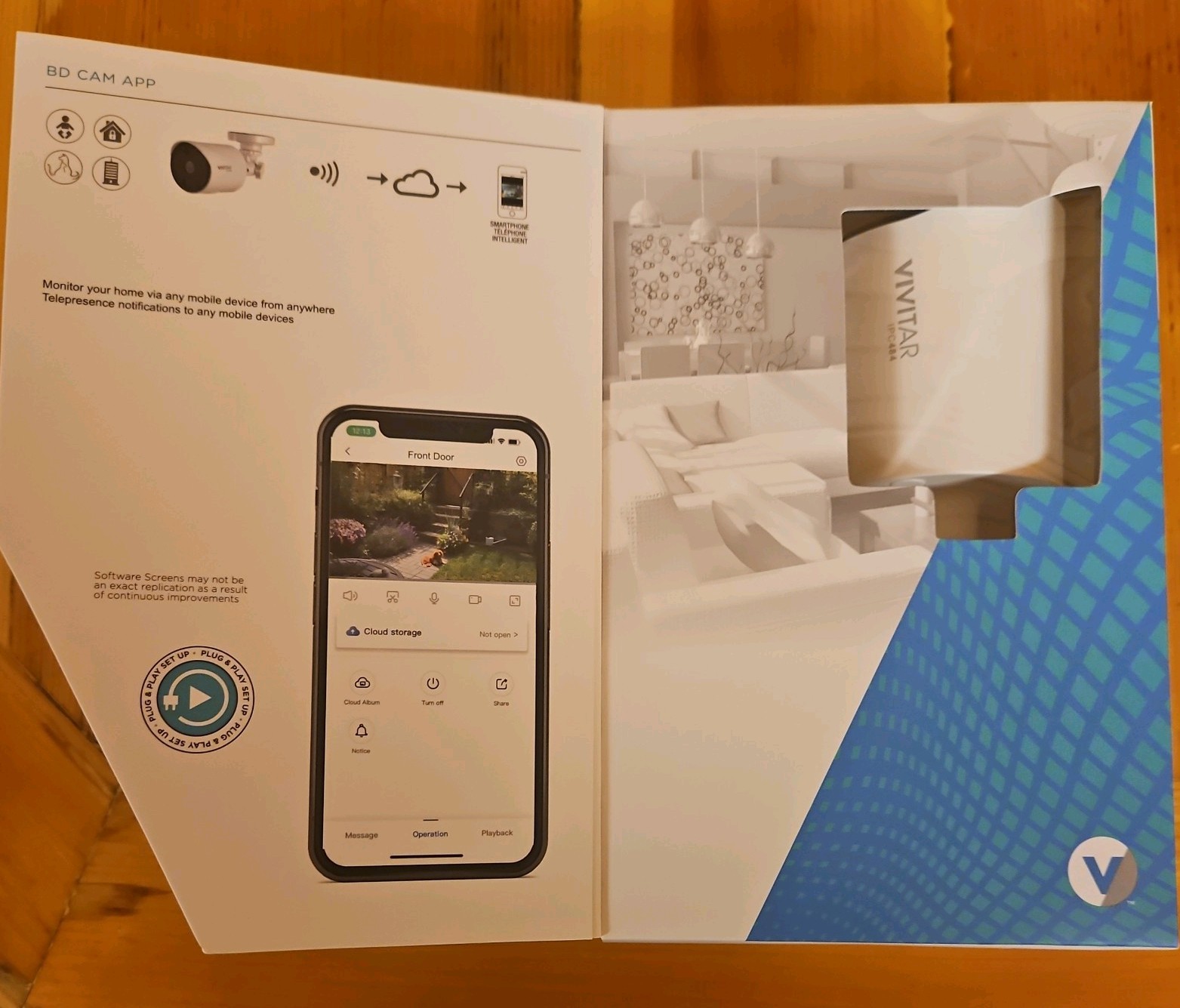Vivitar Night Vision Two-Way Intercom Smart Security 1080p Wi-Fi Outdoor Camera