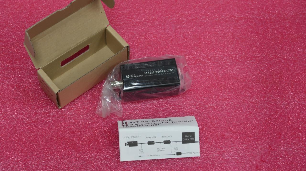 NVT NV-EC1701 Phybridge EoC Ethernet over Coax Transceiver BNC NEW