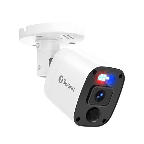 Add-On DVR Flashing Light Bullet Camera with Sensor Spotlight, 4K UHD Video,