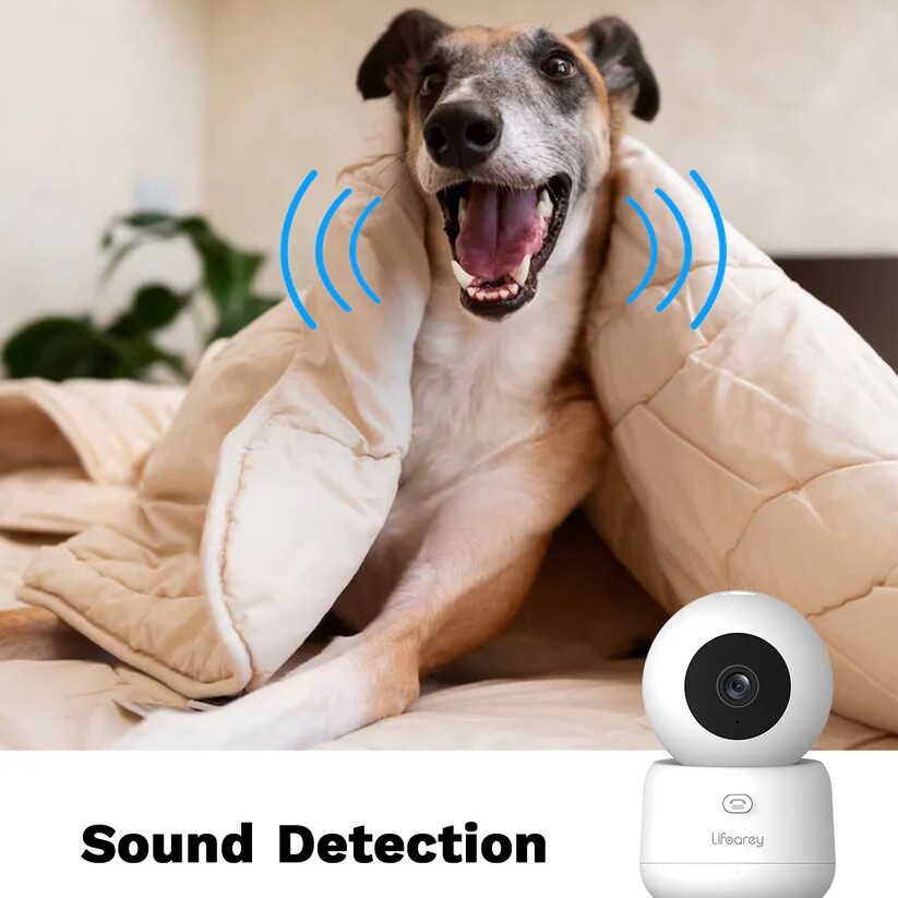 Lifoarey 2K Indoor Home Security Camera, Baby Monitor 2 Way Audio Night Vision