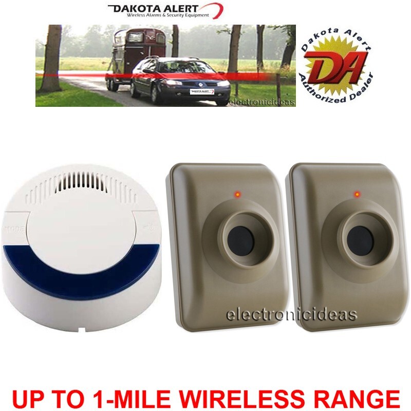 DAKOTA ALERT DCMA-4000 WIRELESS MOTION DRIVEWAY SECURITY ALARM – 2 SENSORS – NEW