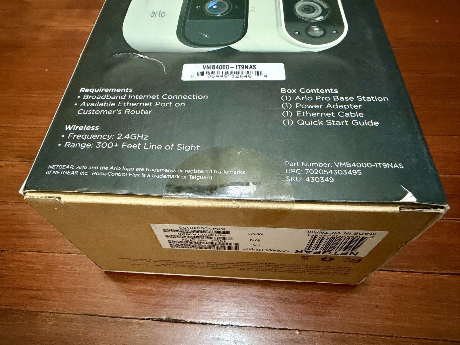 NETGEAR Arlo Pro VMB4000 Security Base Station W/ Ethernet & Power Cable Sealed