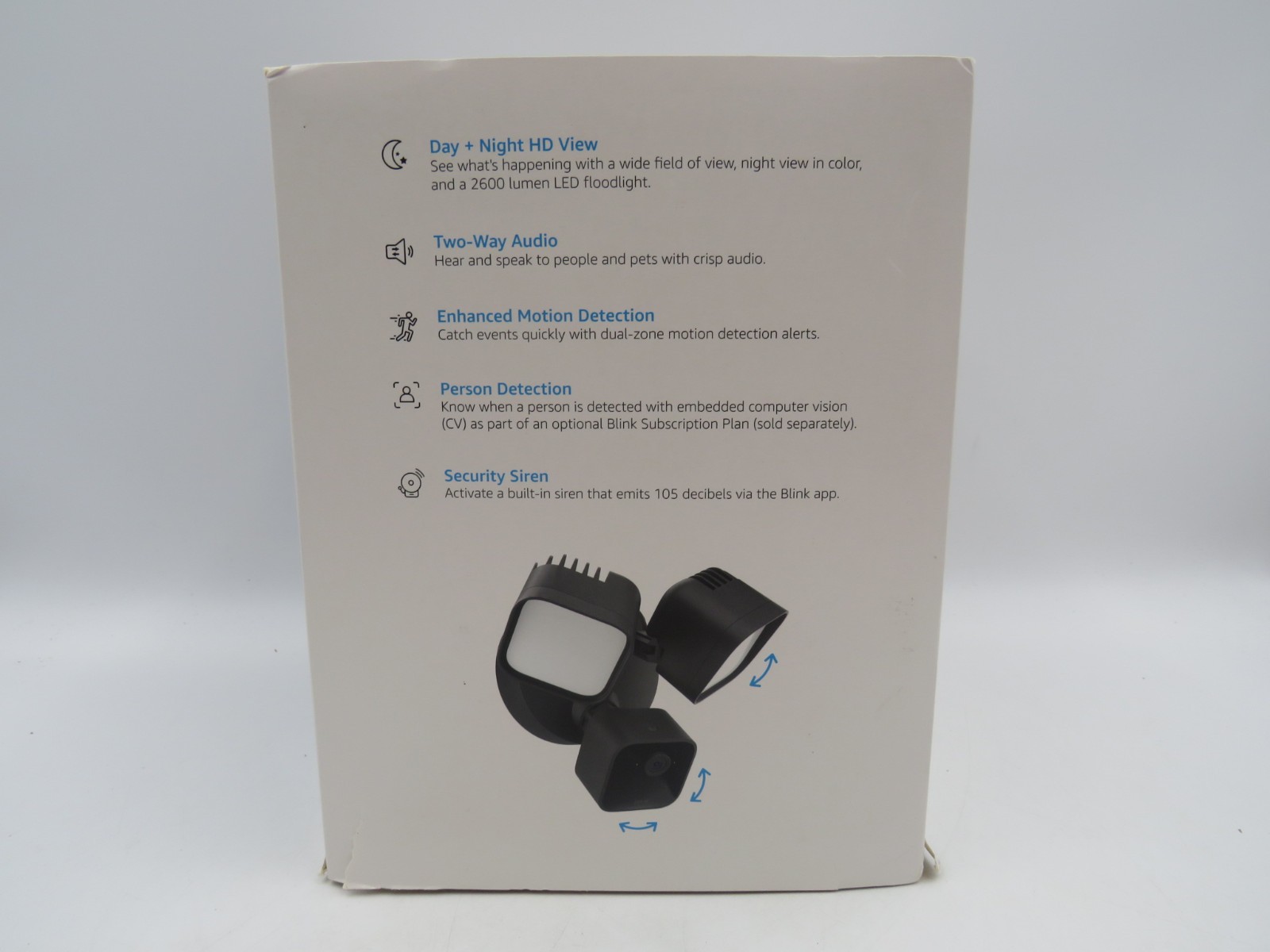 Blink Wired Floodlight Smart security camera 2600 lumens HD Black NEW SEALED