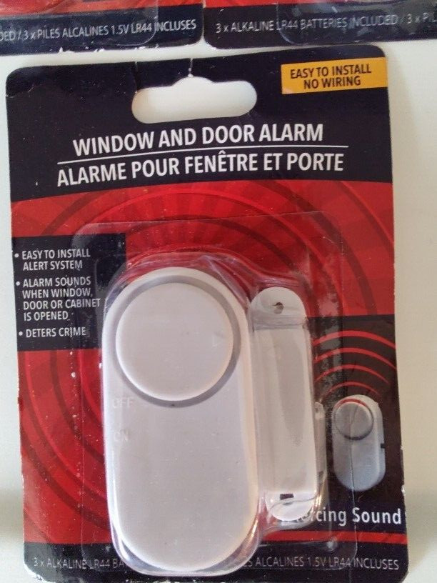 New Lot Of 3 Window And Door Alarm Easy To Install Alert System Piercing Sound