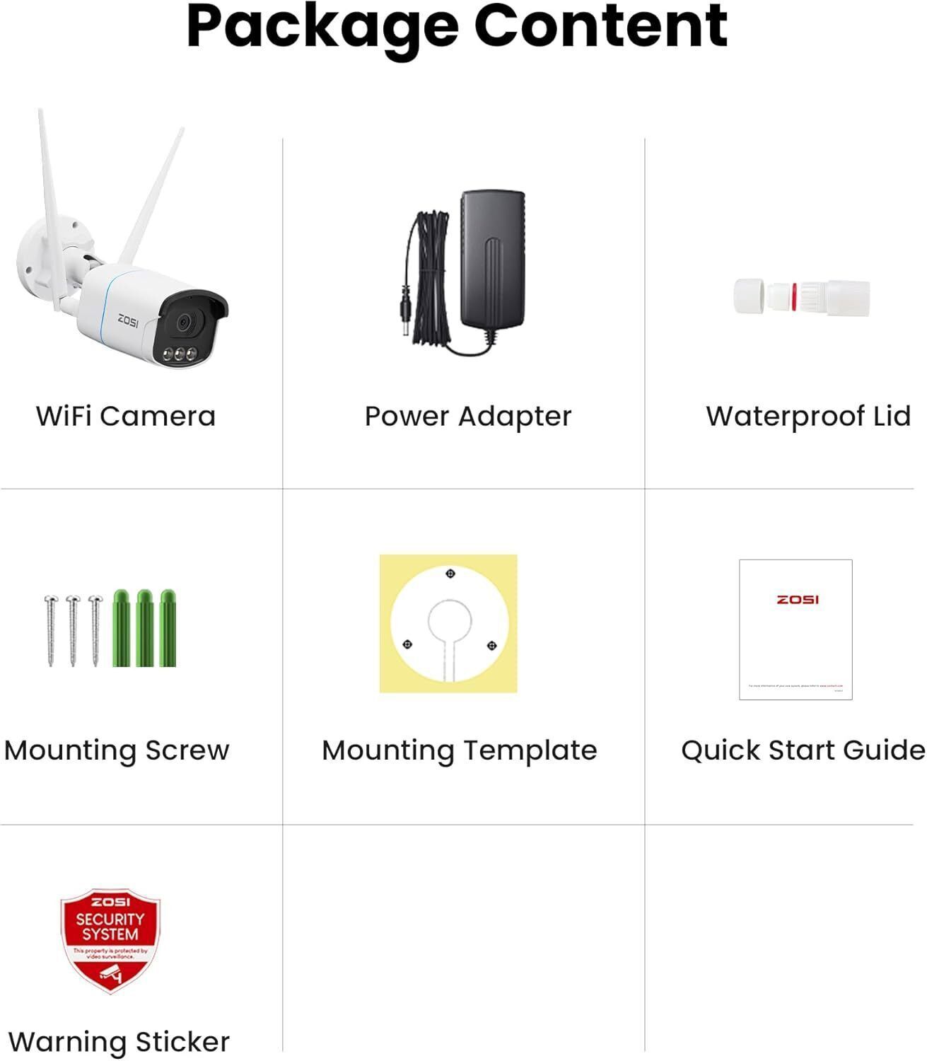 ZOSI C186 4K 8MP Aurora Lux WiFi Camera with Unveiling True Full Color Night