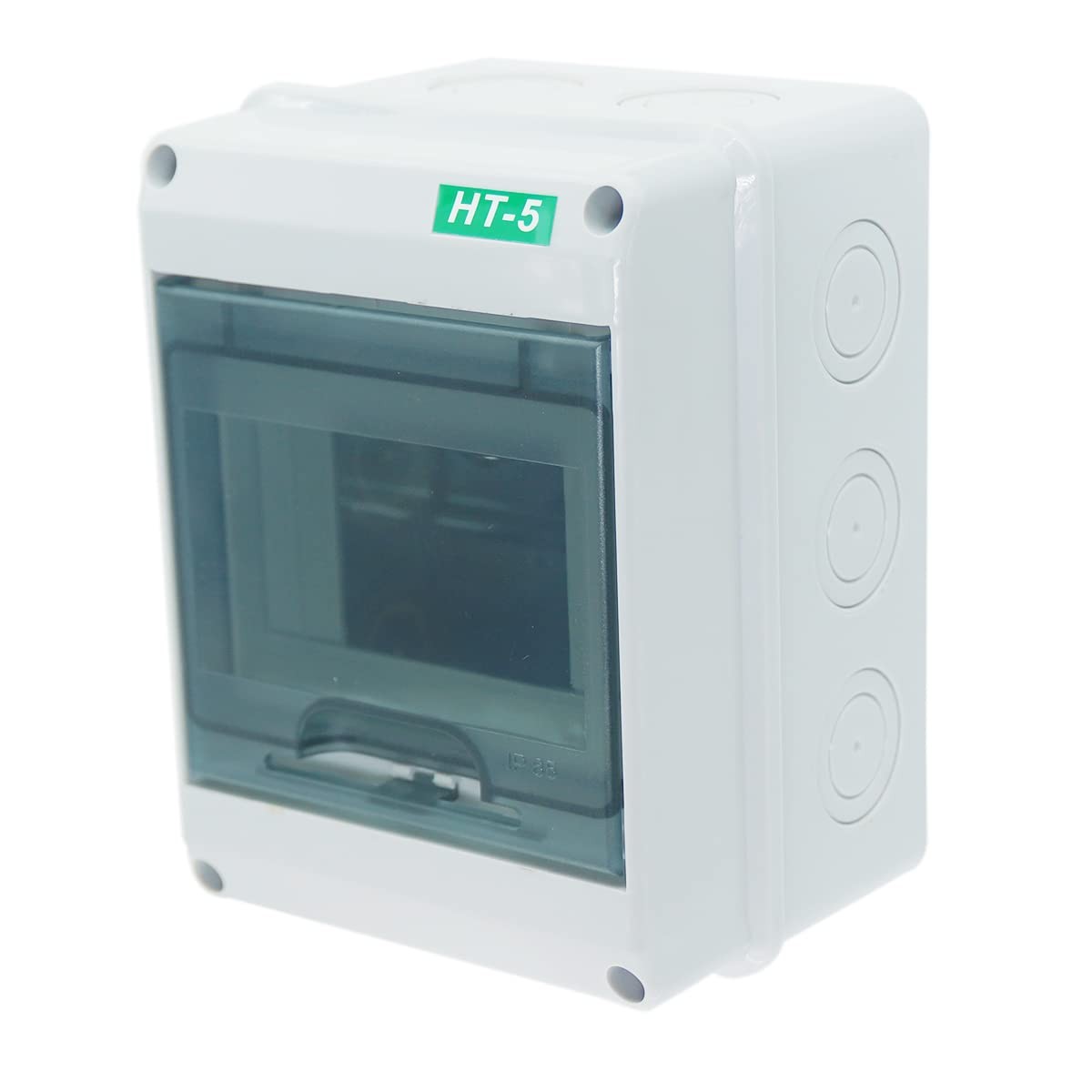 Otdorpatio Breaker Box Distribution Protection Box, IP65 Clear 5-Way, White