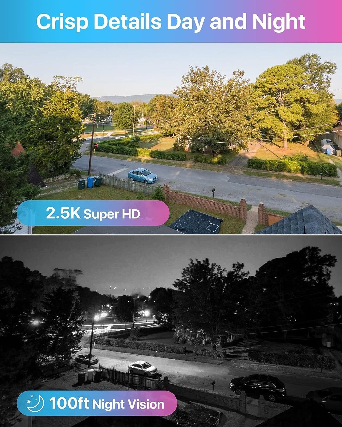ZOSI 8CH 3K NVR 4MP Security PoE IP Color Night Vision Camera System 24/7 Record