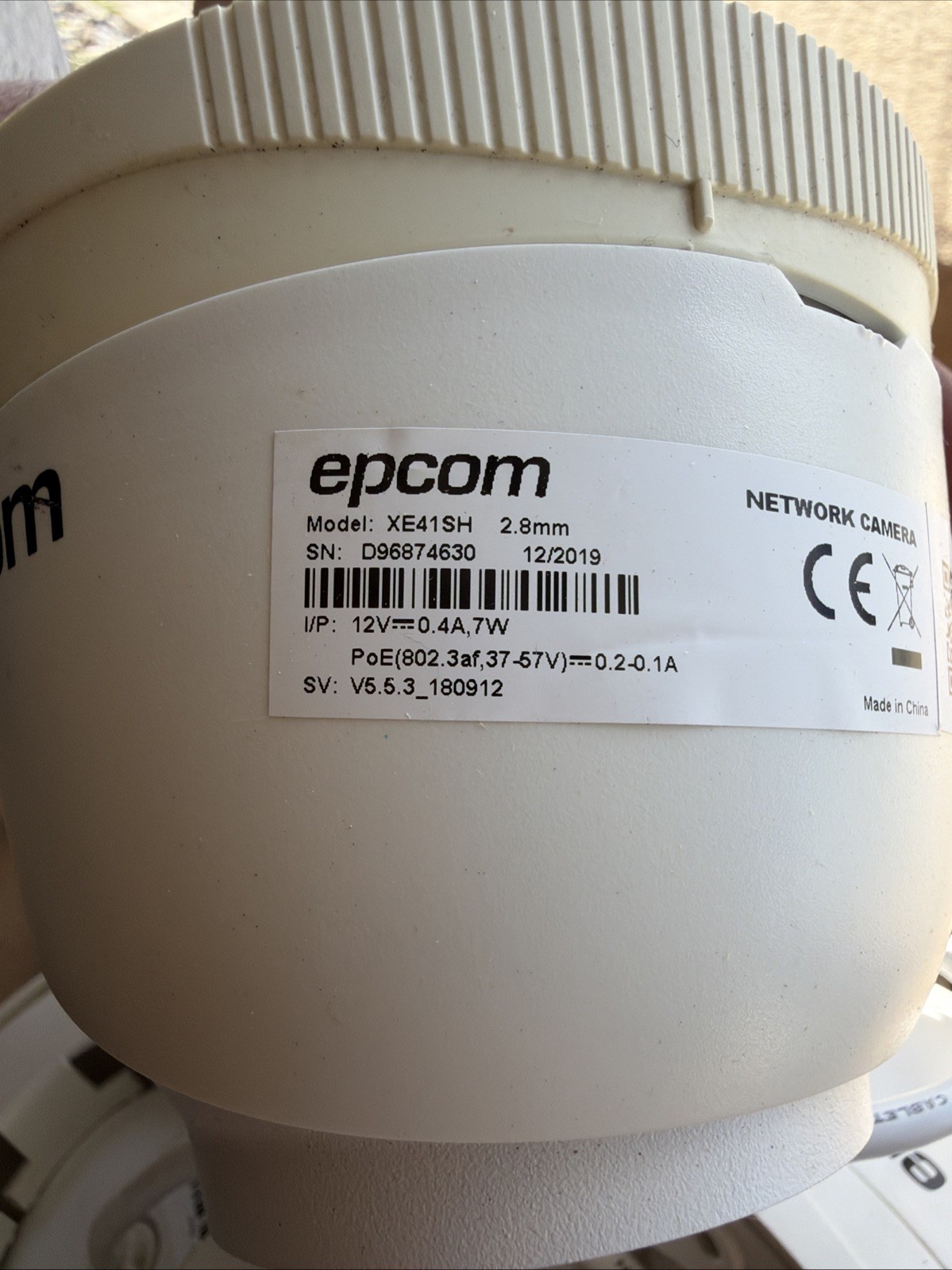 Camera Turret IP 4 Megapixel Outdoor IP67 Poe Fix lens 2.8 mm 30 mts IR XE41H