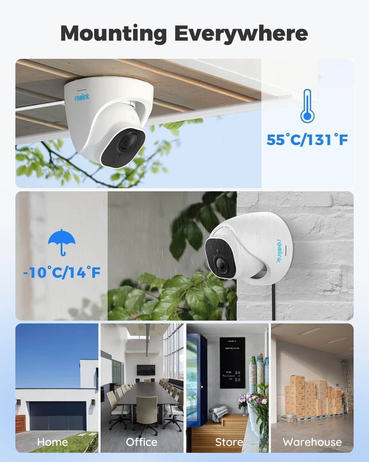 REOLINK Smart 5MP 8CH Home Security Camera System, 4pcs Wired PoE IP Cameras