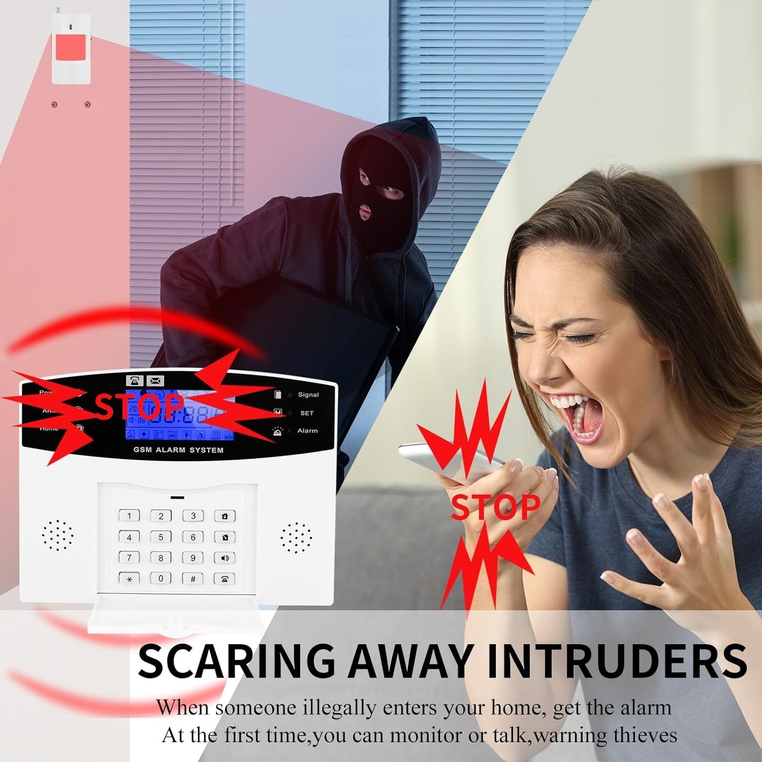 Versatile Wireless Burglar Alarm System with Real-Time Alerts – 24-Piece Set