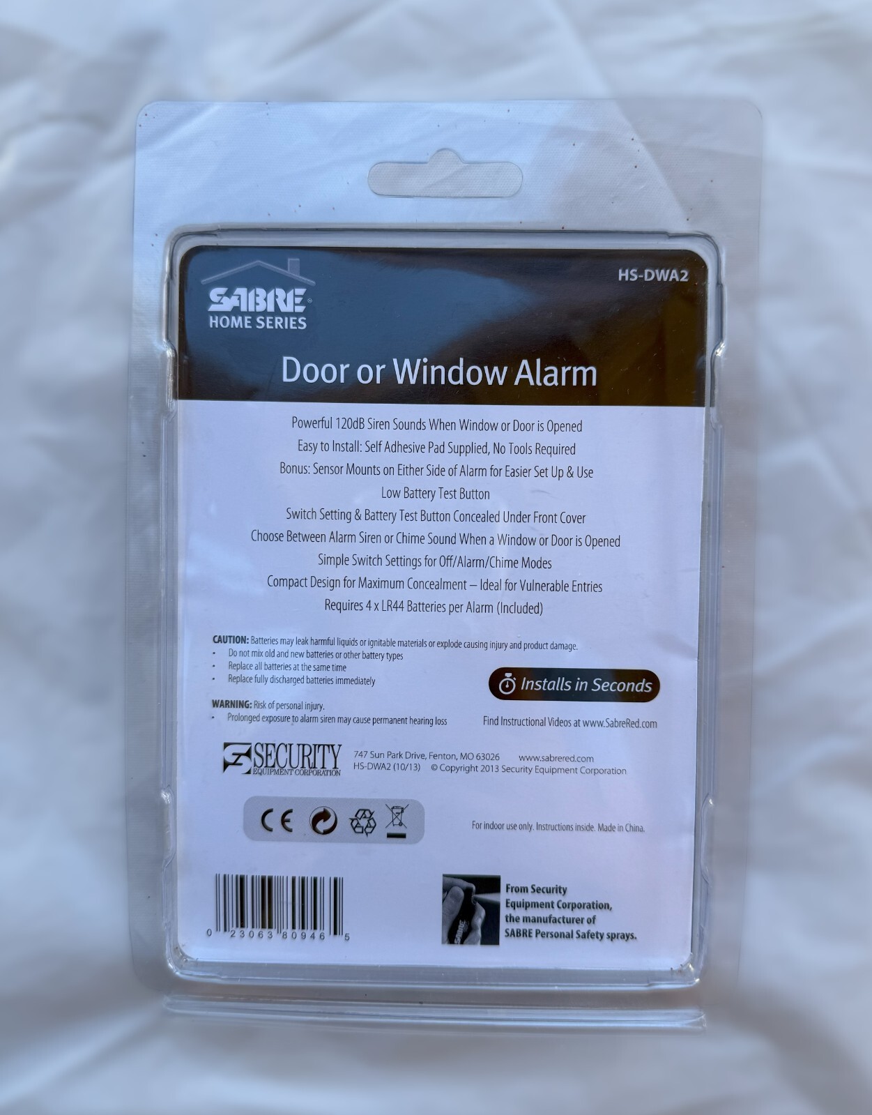 Sabre Door & Window Alarm 2pk Home Safety New