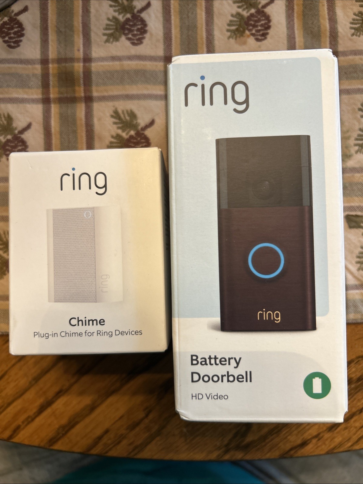 Ring Battery Doorbell Security Camera And Plug In Chime/Factory Sealed/ New ?