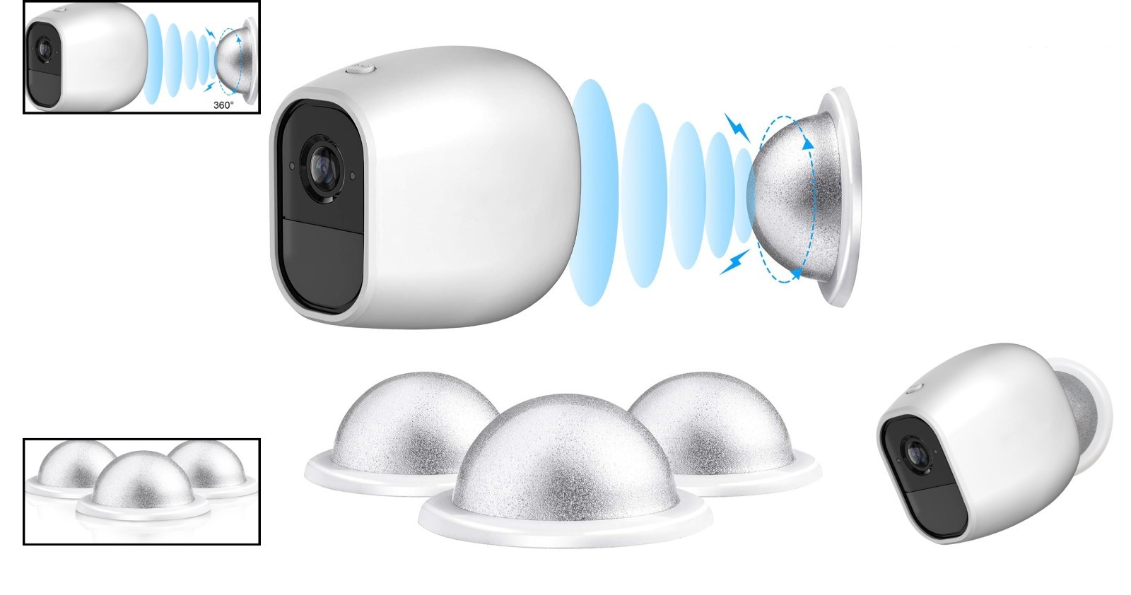 Durable White Wall Mounts for Arlo Pro & Pro 2 – 3-Pack Camera Mount Solution