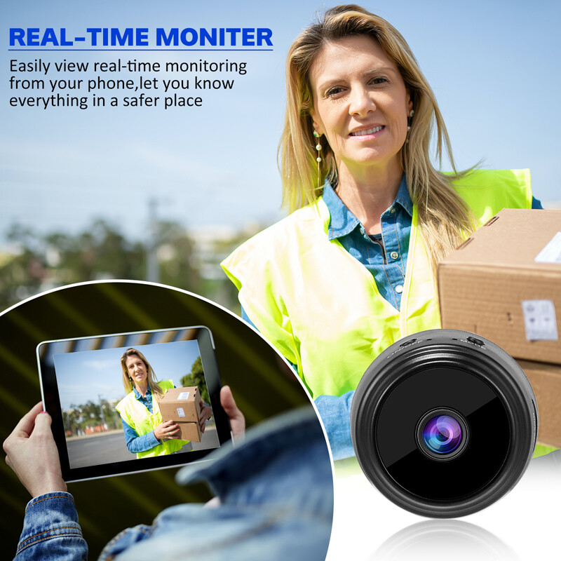 2-Way Audio Smart Mini WiFi Camera 1080P HD Night Camera w/Battery Home Security