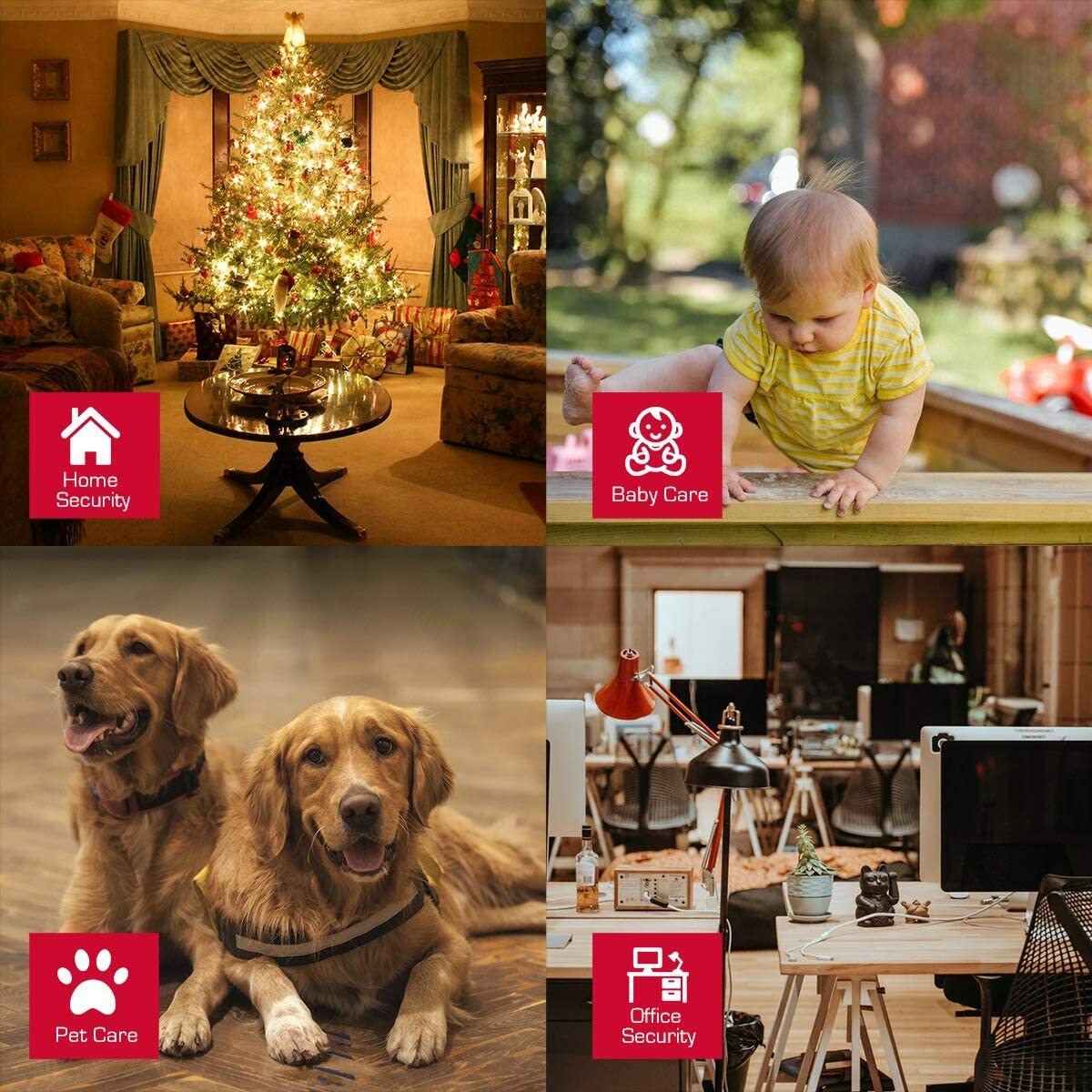 WiFi Wireless IP Camera 1080P FHD,2.4Ghz Wireless Home Security indoor Camera
