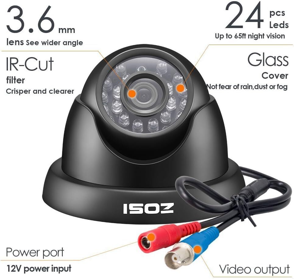 ZOSI 8CH DVR 1080P Outdoor CCTV Security Camera System Night Vision 1TB