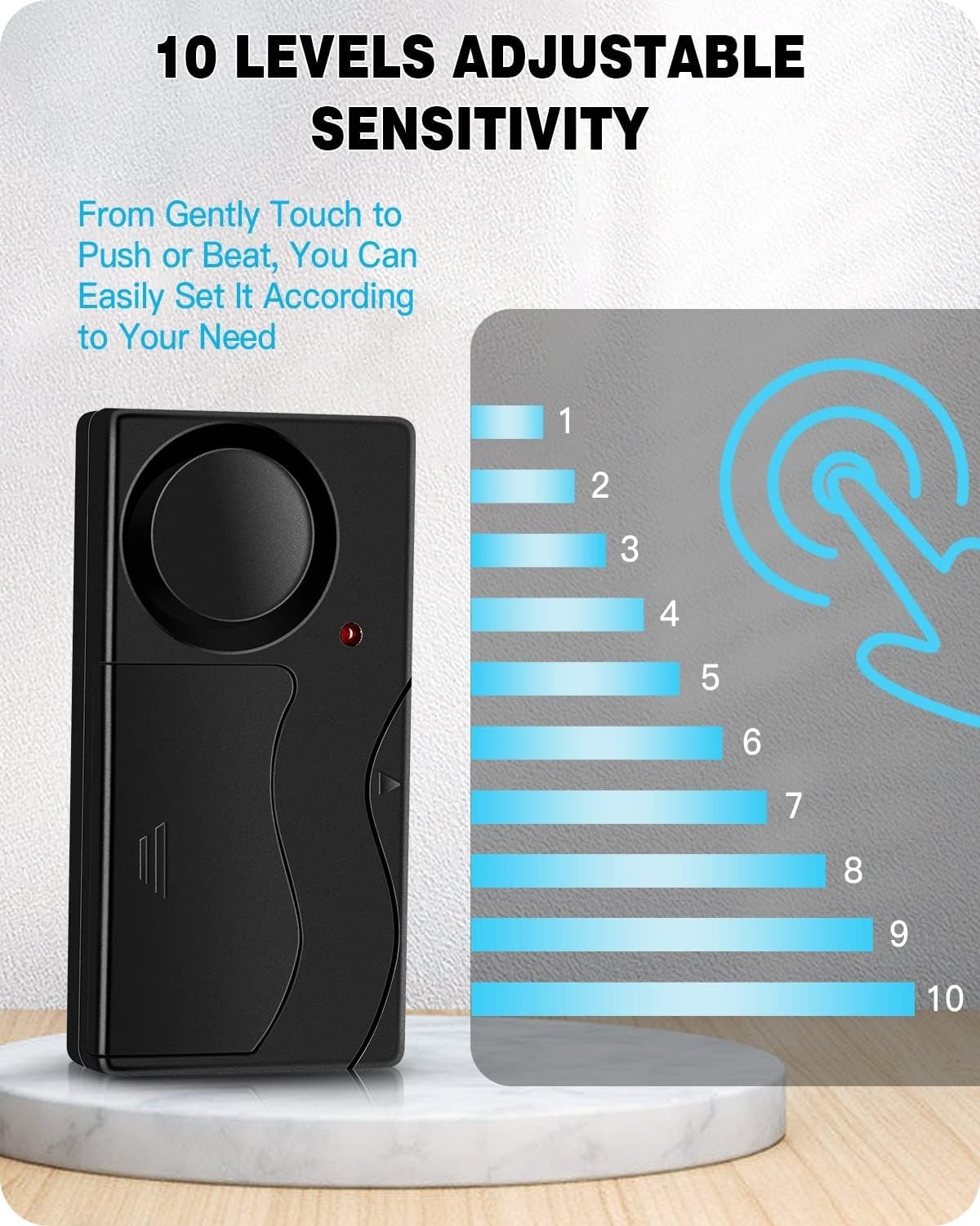 Wireless Vibration Alarm with Remote Anti-Theft 110dB for Bike/Vehicle Door
