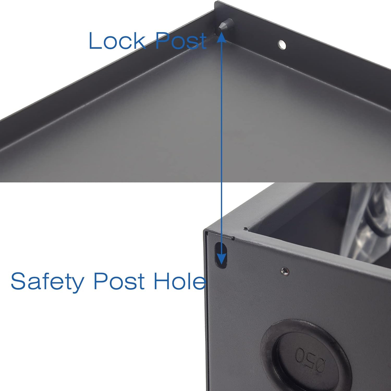 Heavy Duty 16 Gauge Steel DVR Security Lockbox with AC Fan for Wall/Floor Mount