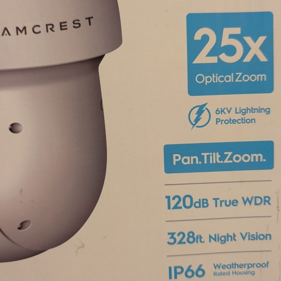 Amcrest SmartPoe PTZ 4MP Outdoor Dome Camera, PoE, Night Vision, IP66 NOB