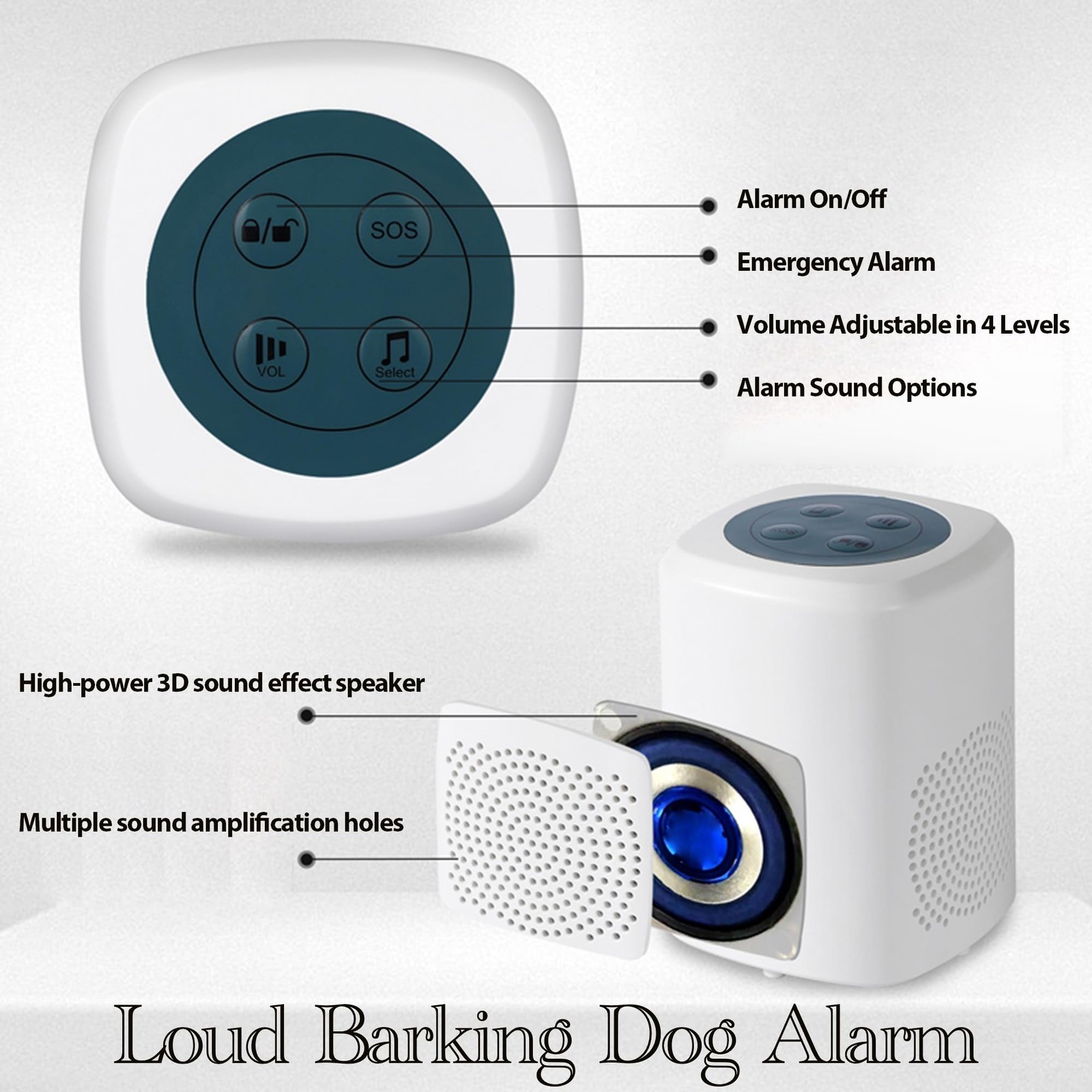 Loud Barking Dog Alarm, Motion Activated Dog Barking Alarm, IP43 Waterproof B…