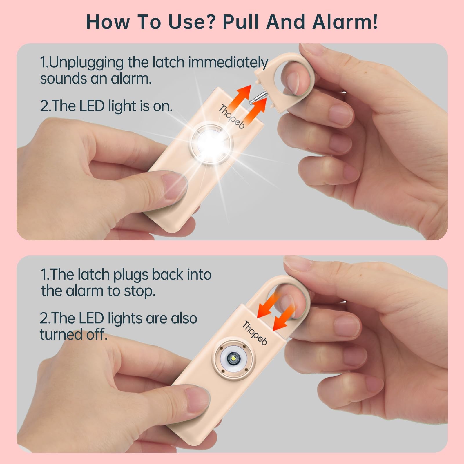 –The Original Personal Safety Alarm for – Elders & Keychain Siren – 135dB Lou…
