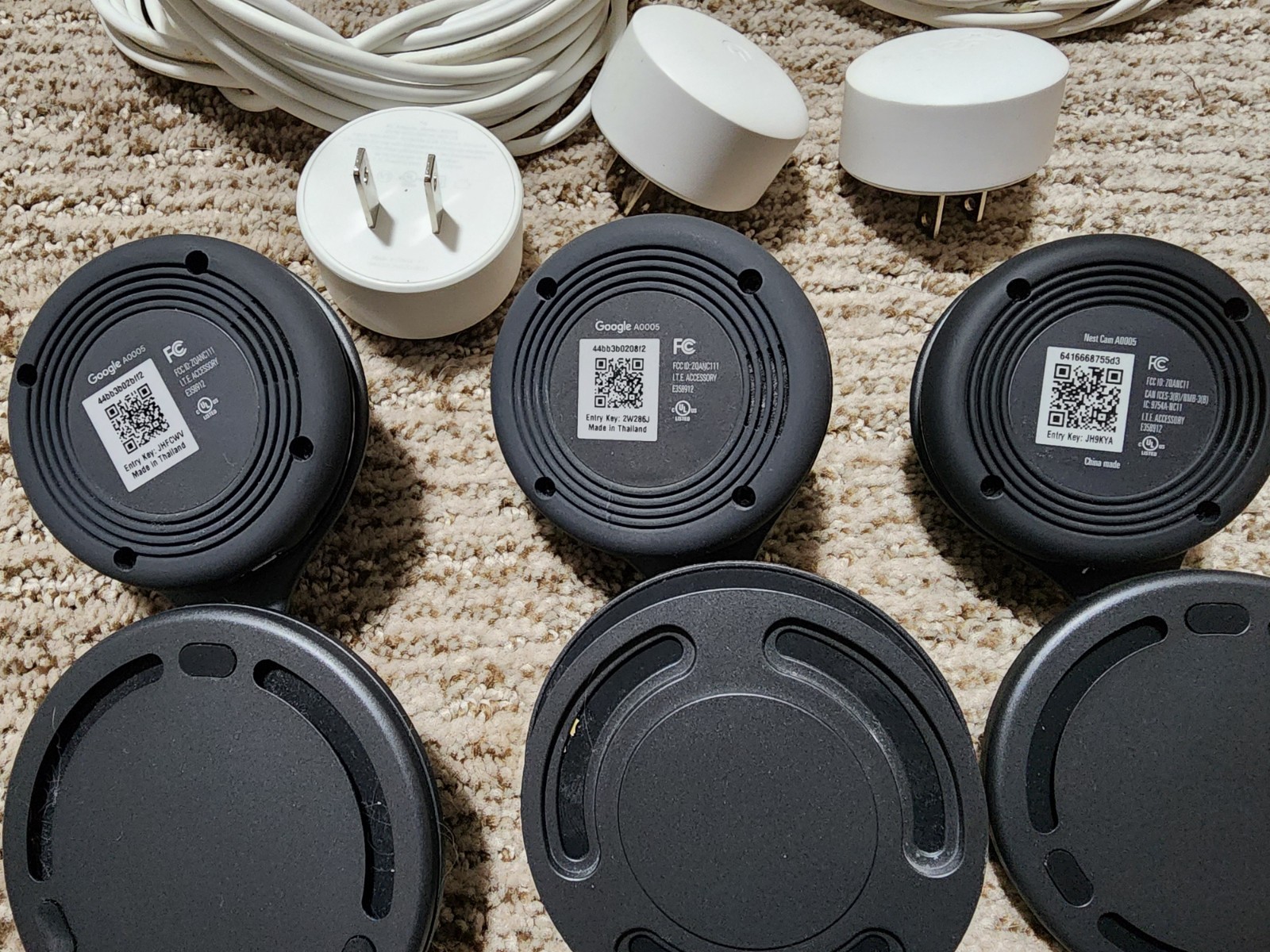Nest Cam Bundle G3AL9 A0005 NC2100ES + Nest Speaker H2C – Tested – Lot of 7