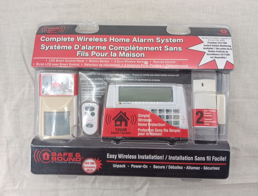 Safe & Sound Home Alarm System Wireless Built in Antenna Open Box
