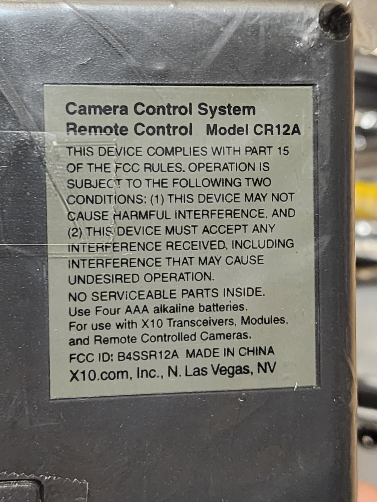 X10 Camera Scanning CR12A-C, RF FireCracker CM17A-C Videoto USB VA11A-C + MS14A