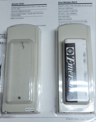 Emerson Home Security System SMA0415P 2 Alarms, Motion Detector and Siren NEW