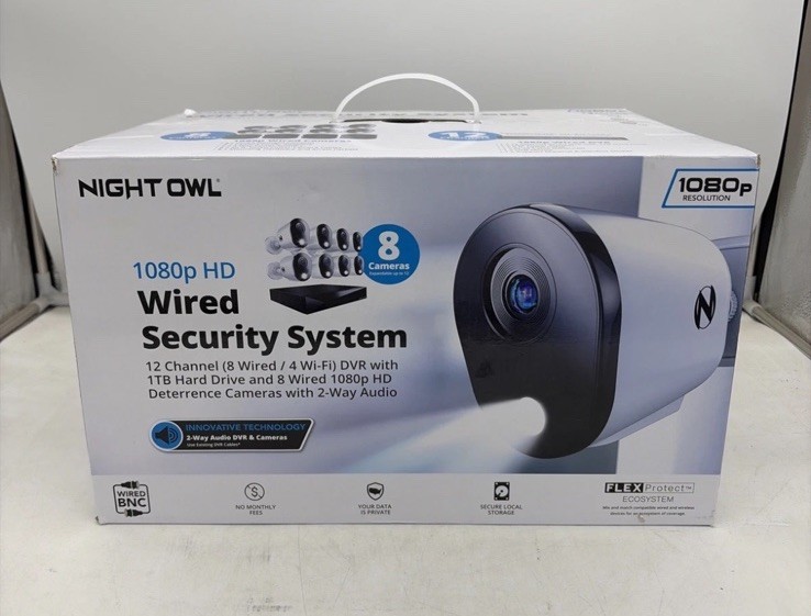 New Night Owl 1080p HD Wired Security System 8 Cameras 1TB DVR WM-FTD281-8L