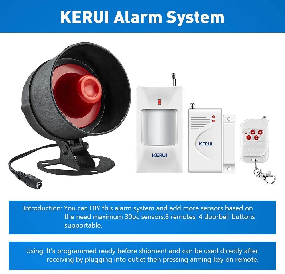 KERUI Wireless Alarm System Home House Garage Shed Security Door Sensor Burglar