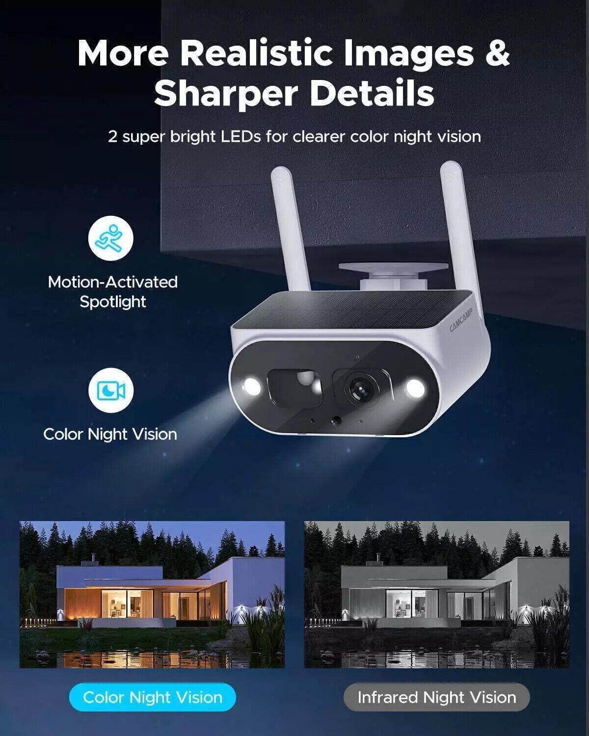 4MP Solar Battery Wireless Security Cameras System 10″ Monitor NVR Outdoor PIR
