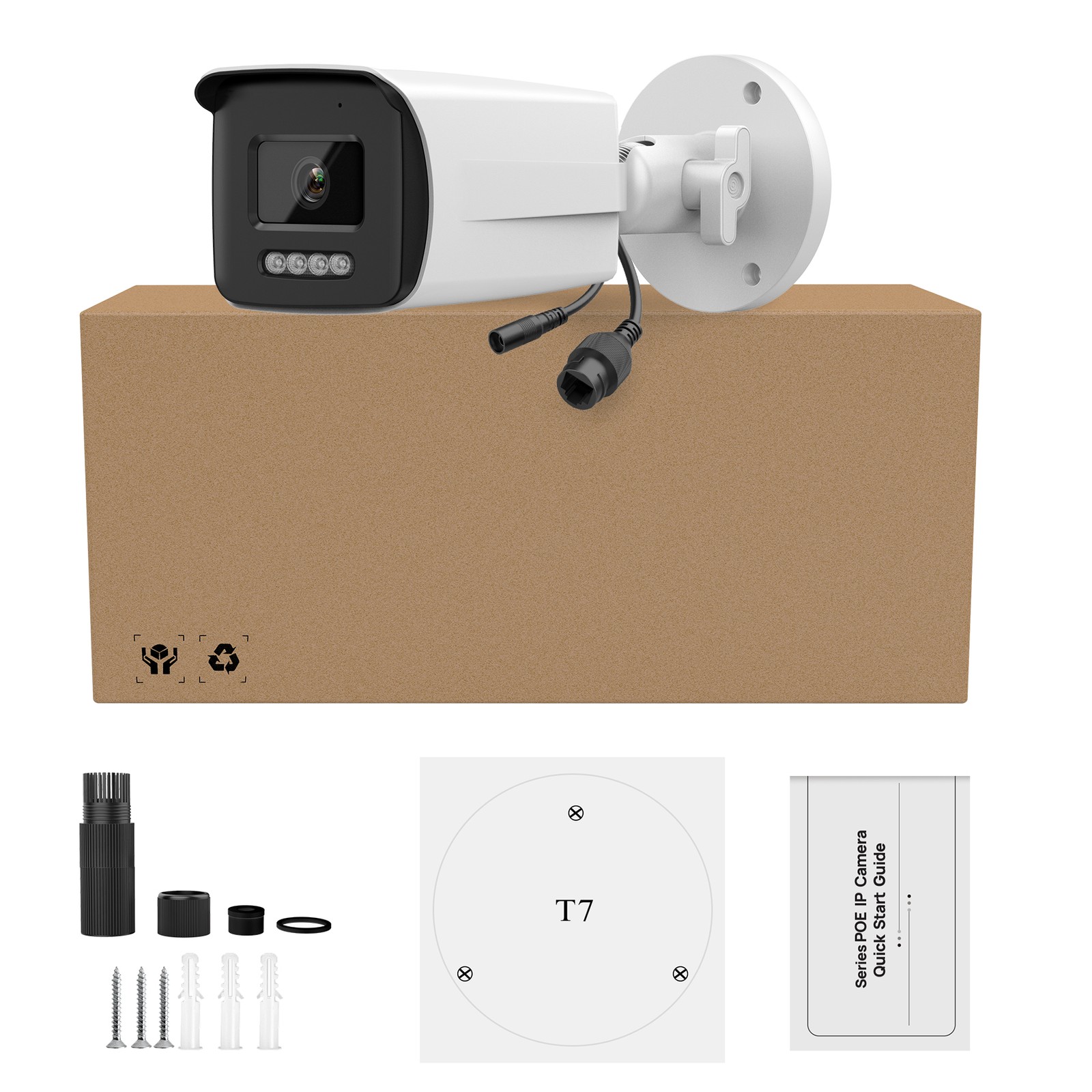 Vikylin 16CH NVR Set POE IR30M Bullet MD 8MP 4K Security Camera Systems MIC Lot