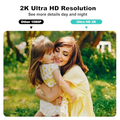2K FHD Solar Powered Security Cameras Wireless white 4pack solar powered