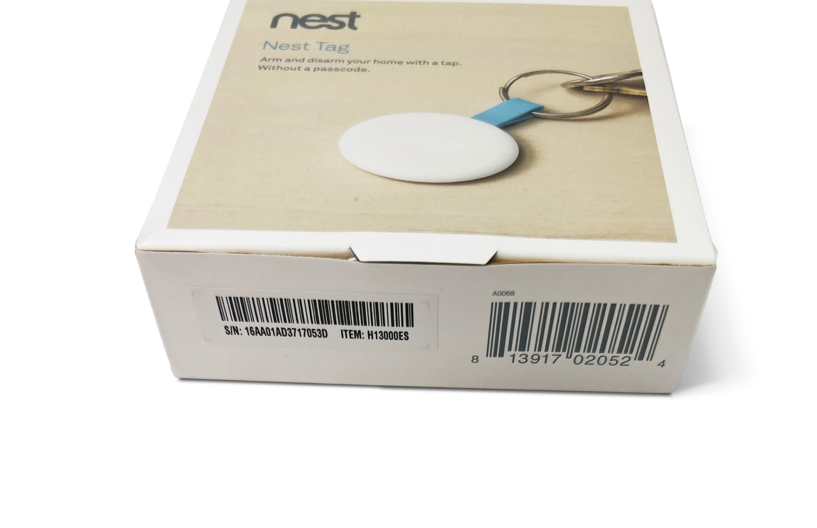 Nest H13000ES Tag The Easiest Way to arm and Disarm. Without a passcode, White