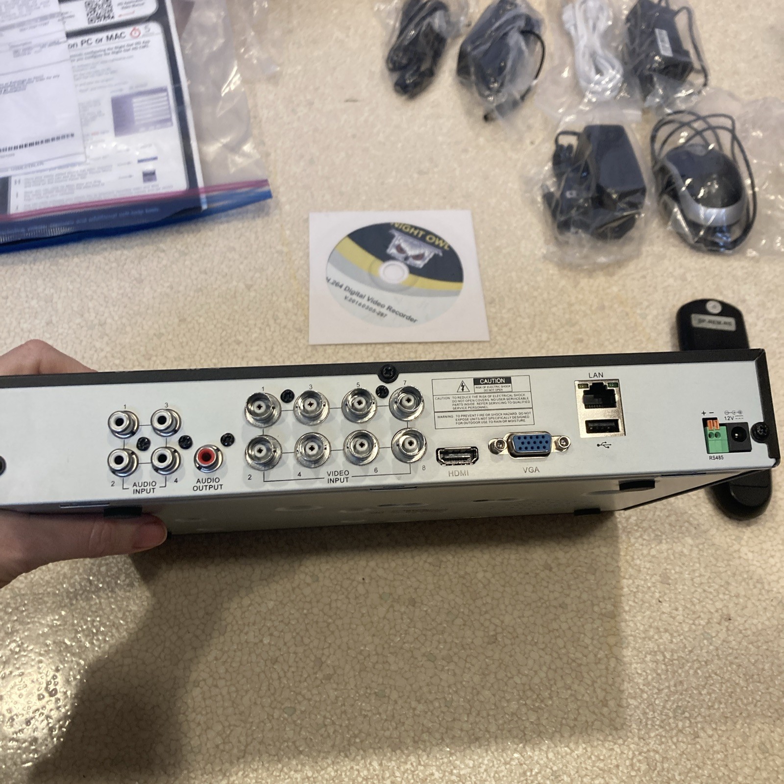 Night Owl 8 Channel DVR with Cameras Home Security System Video Surveillance