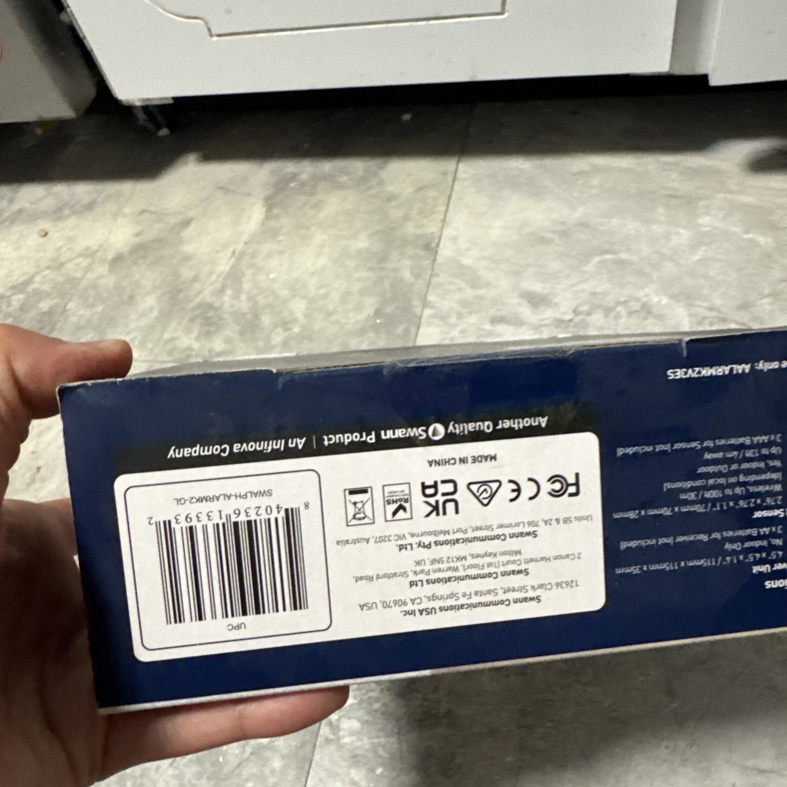 Alpha Wireless Motion Sensor Swann Senso Chime. Easy Installation
