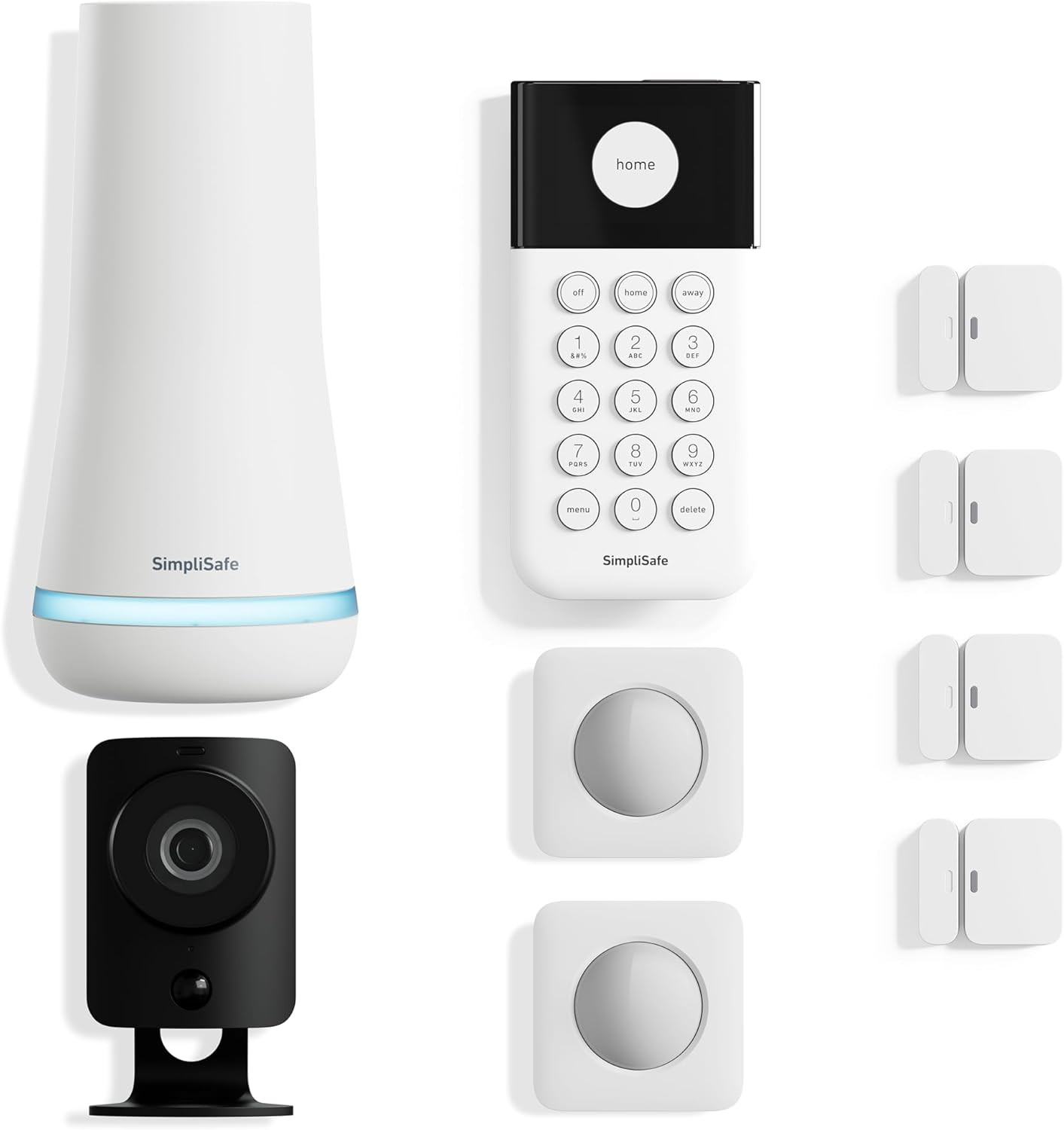 9-Piece Wireless Security System w/ HD Camera & 24/7 Monitoring, Alexa/Google Co