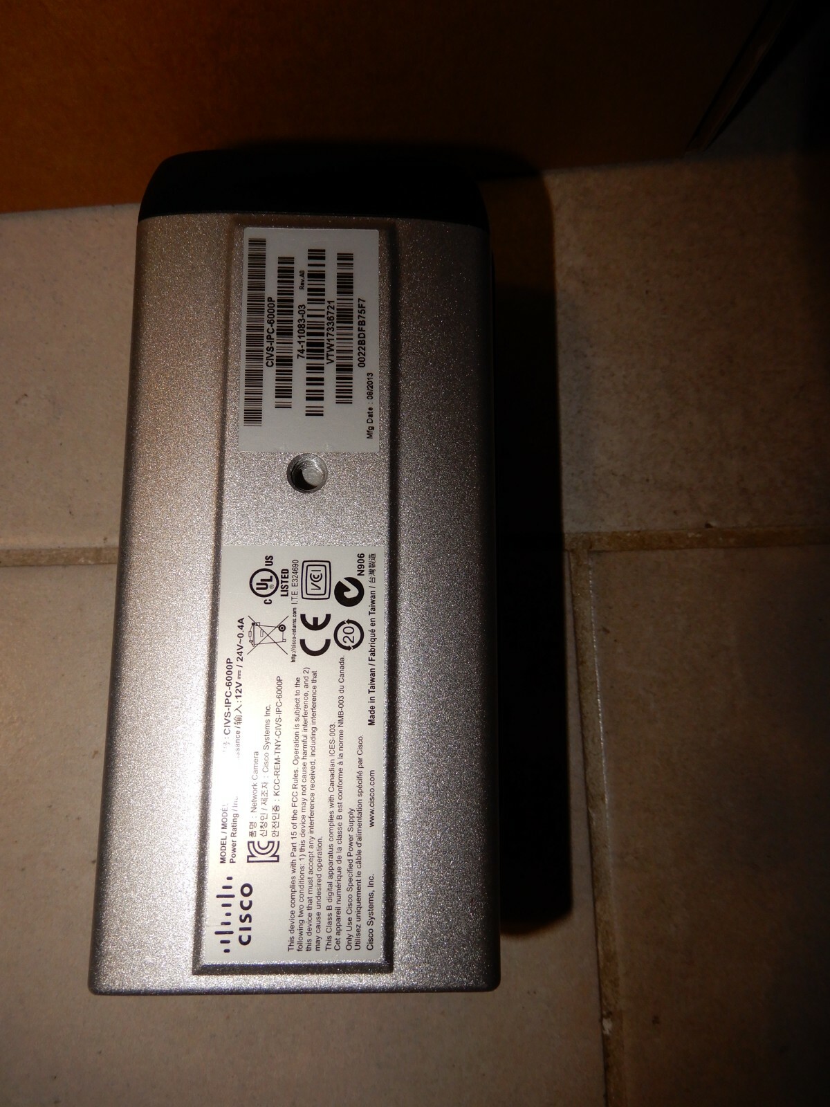 Cisco CIVS-IPC-6000P Black & Silver Long Range Network Surveillance Video Camera