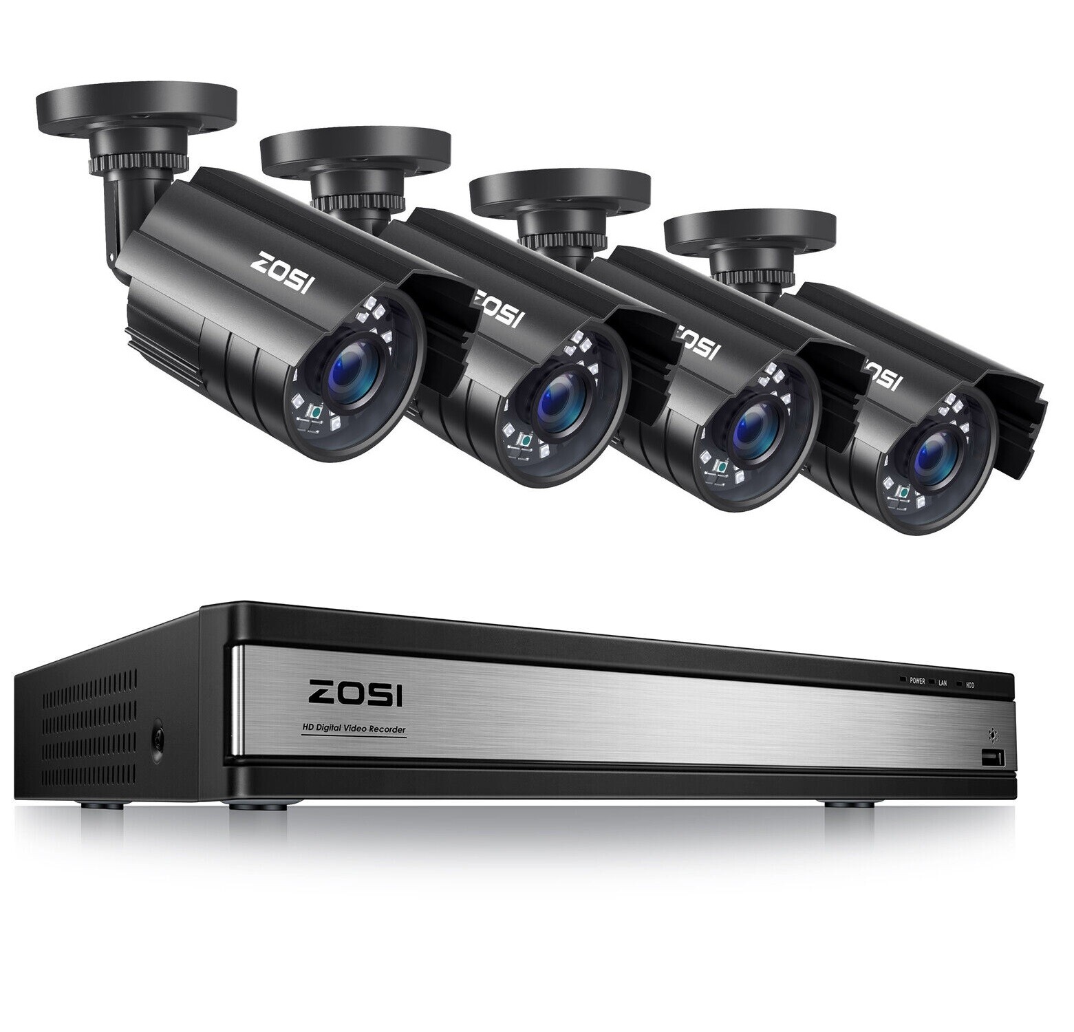 ZOSI 1080P Outdoor Security Camera System 16CH 2MP DVR Home Alert Motion Detect