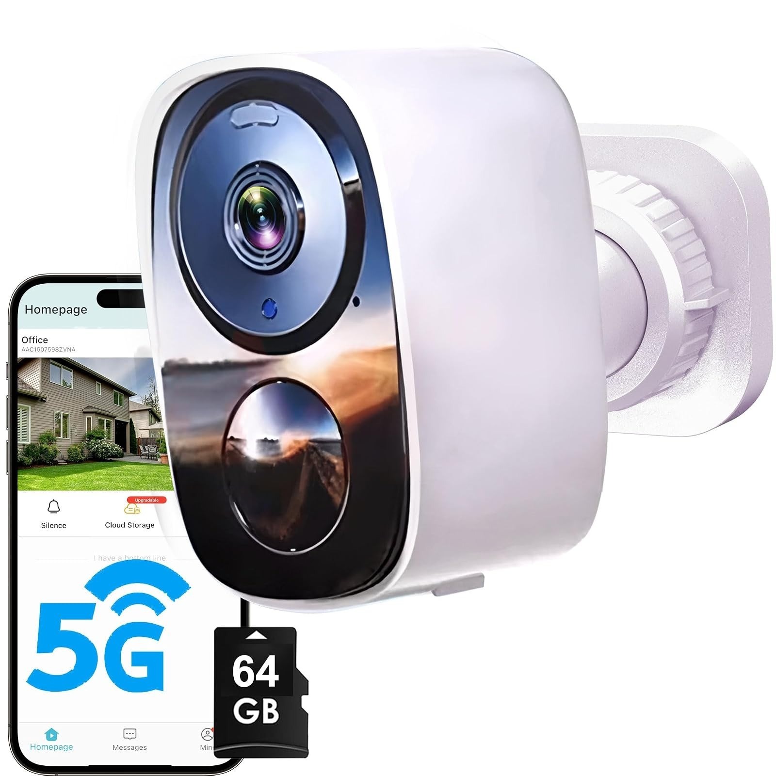 HITELLARCAM 2K Wireless Security Camera, Free Cloud Storage, AI Detection