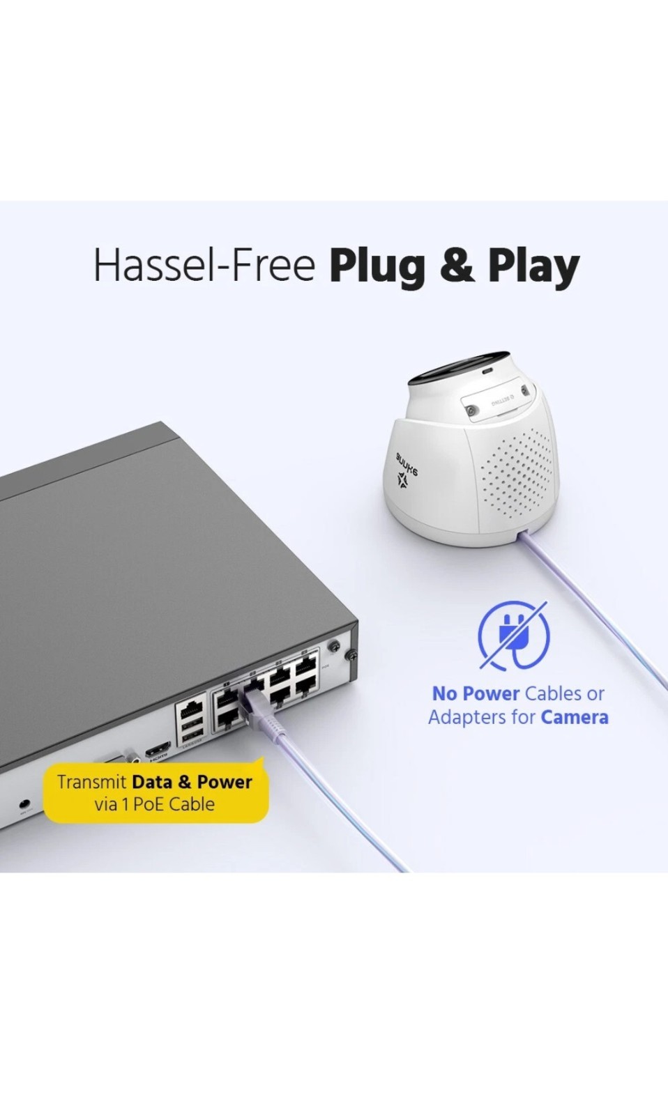 ANNKE 8CH Channel H.265+ 8MP Security NVR Recorder for 4MP/6MP/8MP POE IP Camera