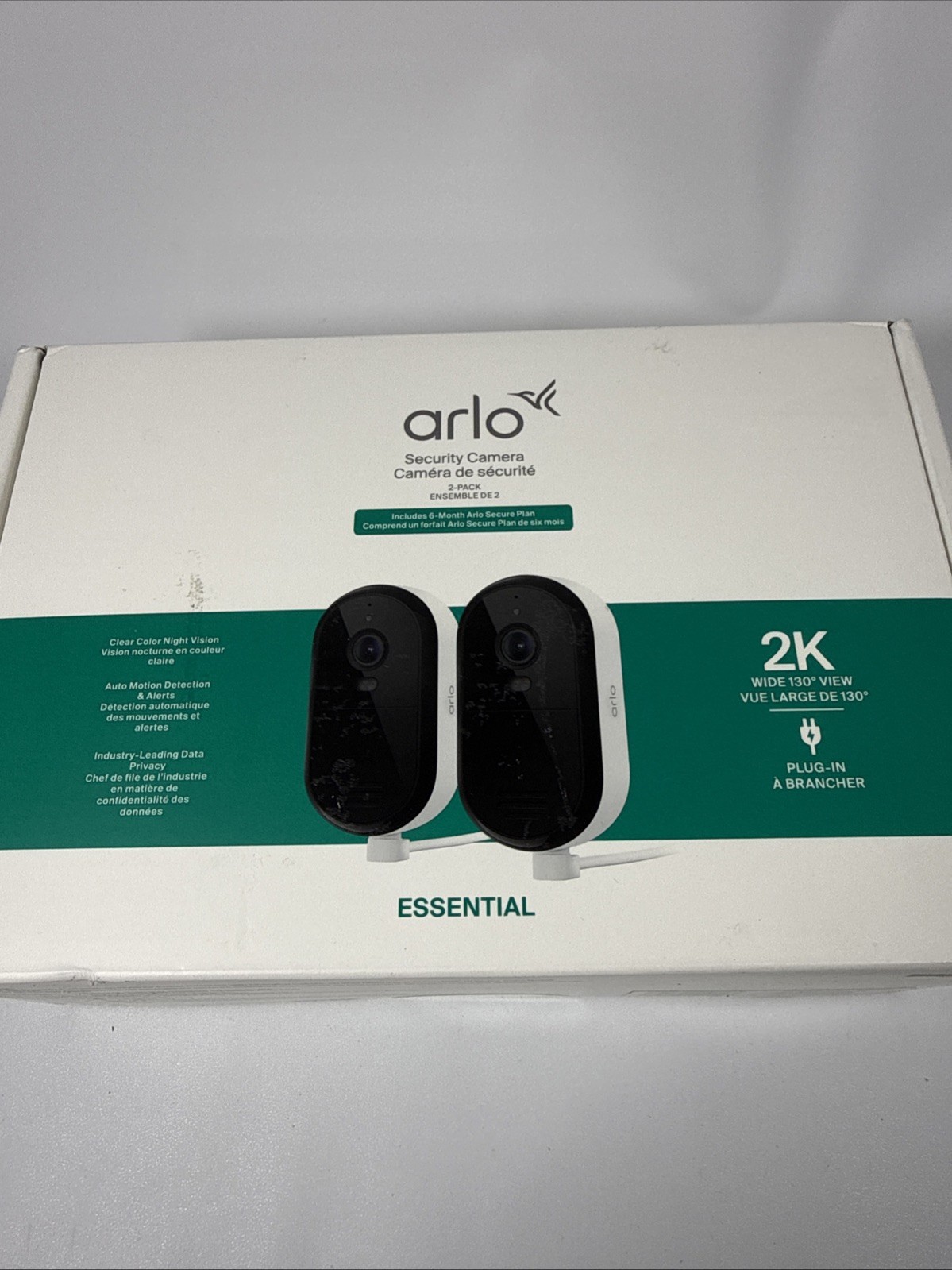 Arlo Essential 2K Outdoor Security Camera System (2-Pack) VMC3080