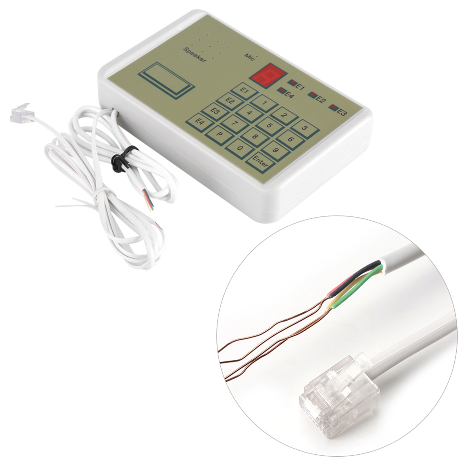 12V Telephone Wired Voice Auto-dialer Burglar Security Household Alarm System AC