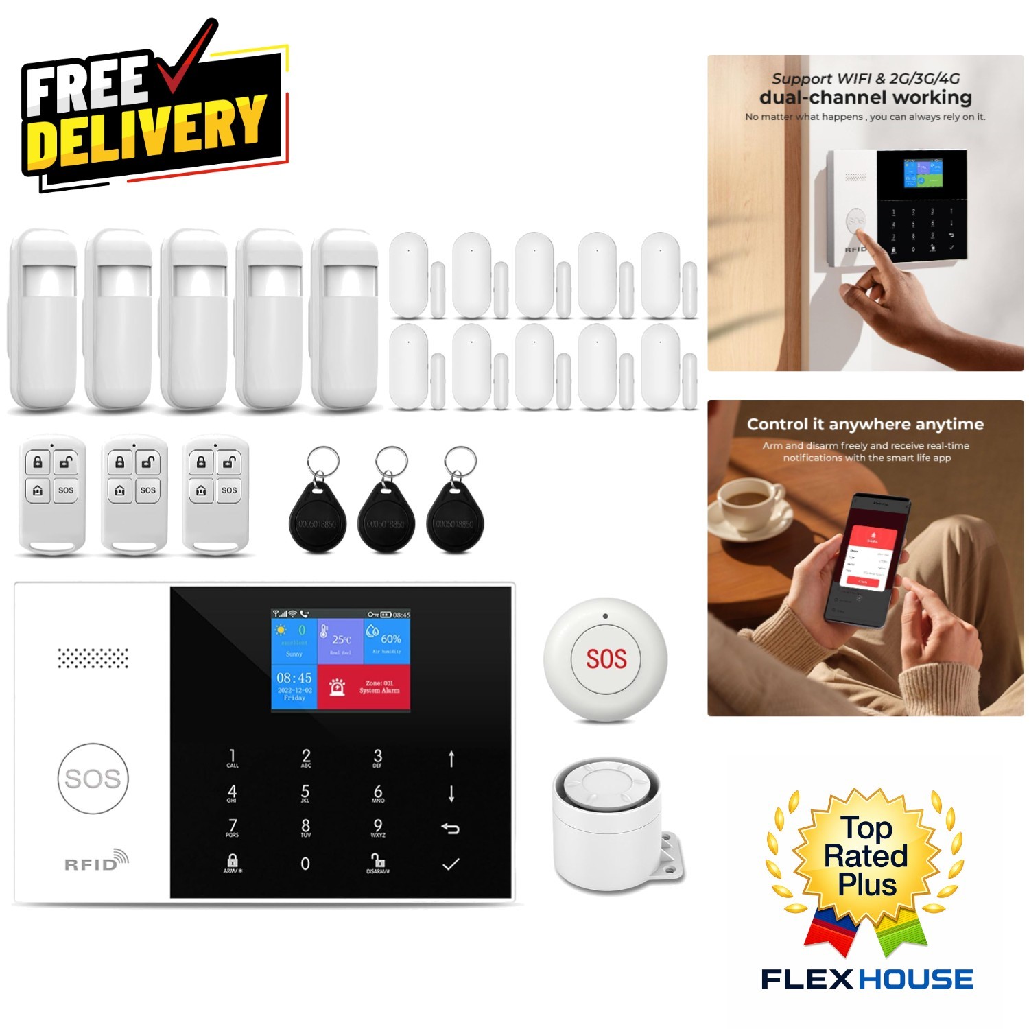 Comprehensive 2025 Wireless Security Alarm – 120dB Alerts, Mobile Control